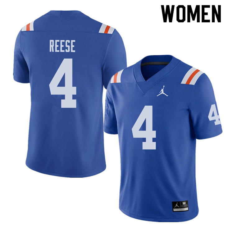 Jordan Brand Women #4 David Reese Florida Gators Throwback Alternate College Football Jerseys Sale-R